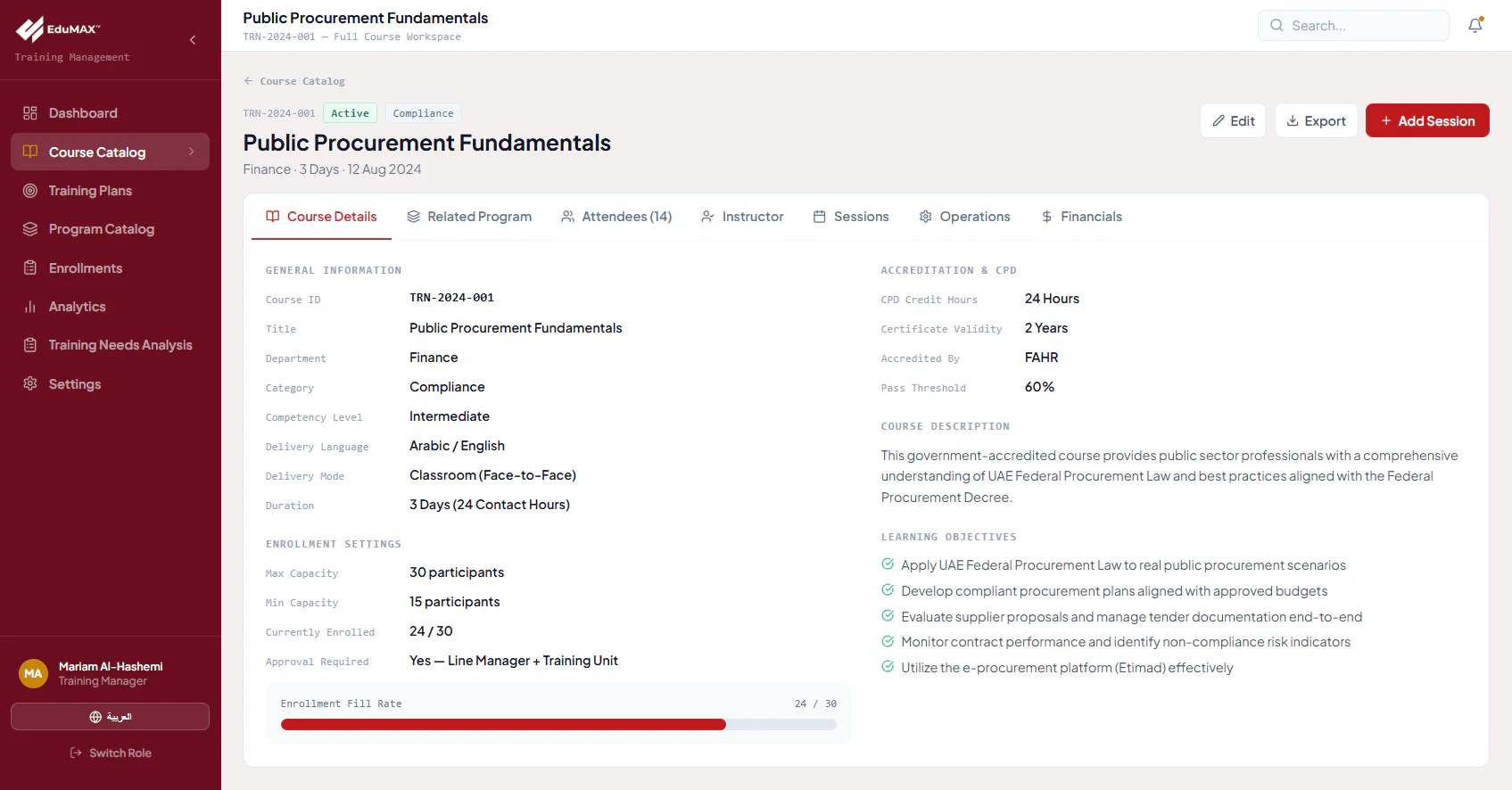 EduMAX: Complete course workspace